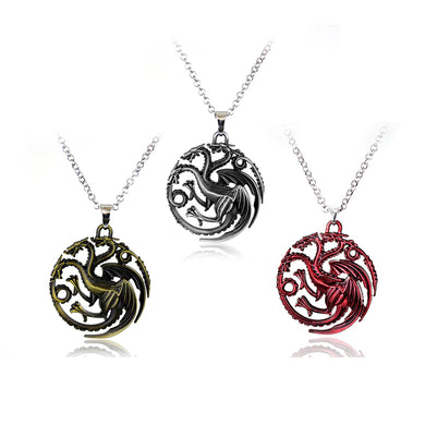Game Of Thrones Necklace House Targarye Jewelry