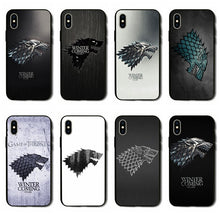 Load image into Gallery viewer, Game of Throne House Stark Wolf phone Cover Case for iPhone X XS Max XR 6 6S 7 8 Plus 5 5S SE Samsung Galaxy S6 S7 S8 Edge Plus