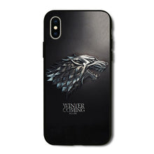 Load image into Gallery viewer, Game of Throne House Stark Wolf phone Cover Case for iPhone X XS Max XR 6 6S 7 8 Plus 5 5S SE Samsung Galaxy S6 S7 S8 Edge Plus