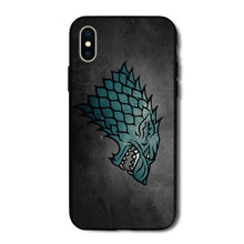 Load image into Gallery viewer, Game of Throne House Stark Wolf phone Cover Case for iPhone X XS Max XR 6 6S 7 8 Plus 5 5S SE Samsung Galaxy S6 S7 S8 Edge Plus