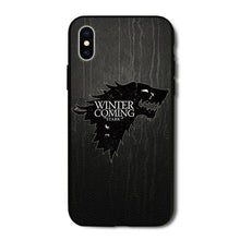 Load image into Gallery viewer, Game of Throne House Stark Wolf phone Cover Case for iPhone X XS Max XR 6 6S 7 8 Plus 5 5S SE Samsung Galaxy S6 S7 S8 Edge Plus