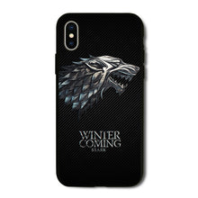 Load image into Gallery viewer, Game of Throne House Stark Wolf phone Cover Case for iPhone X XS Max XR 6 6S 7 8 Plus 5 5S SE Samsung Galaxy S6 S7 S8 Edge Plus