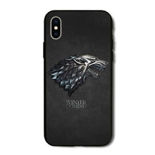Load image into Gallery viewer, Game of Throne House Stark Wolf phone Cover Case for iPhone X XS Max XR 6 6S 7 8 Plus 5 5S SE Samsung Galaxy S6 S7 S8 Edge Plus