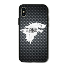 Load image into Gallery viewer, Game of Throne House Stark Wolf phone Cover Case for iPhone X XS Max XR 6 6S 7 8 Plus 5 5S SE Samsung Galaxy S6 S7 S8 Edge Plus