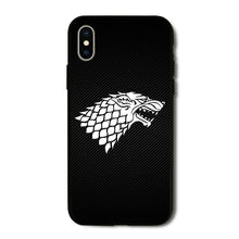 Load image into Gallery viewer, Game of Throne House Stark Wolf phone Cover Case for iPhone X XS Max XR 6 6S 7 8 Plus 5 5S SE Samsung Galaxy S6 S7 S8 Edge Plus