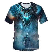 Load image into Gallery viewer, Game of Thrones tshirt Night King&amp;Dragon Men's T-shirt