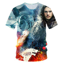 Load image into Gallery viewer, Game of Thrones tshirt Night King&amp;Dragon Men's T-shirt