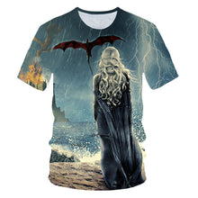Load image into Gallery viewer, Game of Thrones tshirt Night King&amp;Dragon Men's T-shirt