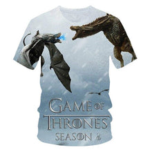 Load image into Gallery viewer, Game of Thrones tshirt Night King&amp;Dragon Men's T-shirt
