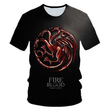 Load image into Gallery viewer, Game of Thrones tshirt Night King&amp;Dragon Men's T-shirt