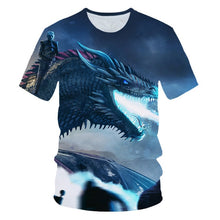 Load image into Gallery viewer, Game of Thrones tshirt Night King&amp;Dragon Men's T-shirt