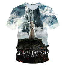 Load image into Gallery viewer, Game of Thrones tshirt Night King&amp;Dragon Men's T-shirt